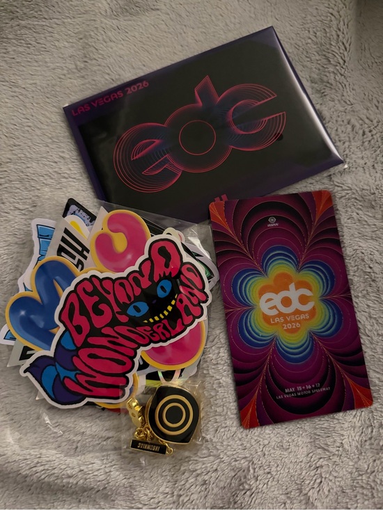 Edc Accessories - EDC Las Vegas 2026 Sticker Pack, keychain, magnet and postcard set
